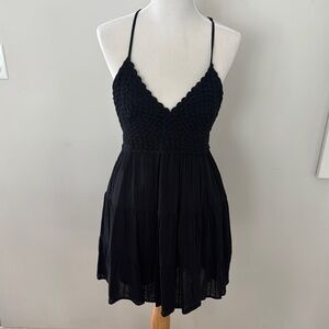 🛑CLEARANCE 🛑 Black Crochet Halter Dress- NWT